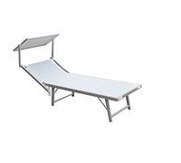 Linea Garden Friend Lit de Bronzage Ibiza Textilene 580 GR/m² - Couleur Blanche