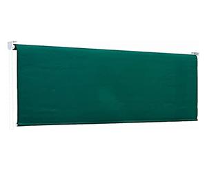 Linea Garden Friend Rideau de soleil à chute avec rouleau en aluminium et couverture en Polyester, attaque à plafond, hauteur 250 cm, longueur 200 cm, VERT uni,