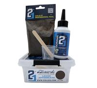 Linea Leonardo LEGNO AFFUMICATO Poudre de décor, 250g de poudre +125 ml de colle Blanche Vynilique Diorama, poudre de décor pour diorama, poudre deco pour bricolage.