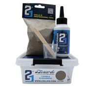 Linea Leonardo TERRA D' OMBRA Poudre de décor, 250g de poudre +125 ml de colle Blanche Vynilique Diorama, poudre de décor pour diorama, poudre deco pour bricolage.