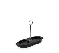 PEUGEOT - Plateau Linéa Avec Poignée Inox - Pour Deux Moulins - Compatibles Avec La Plupart Des Moulins Peugeot - En Céramique - Fabrication Française - Coloris Noir Satin