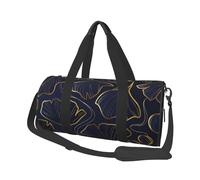 Linéaire Doré Dégradé avec Feuilles De Ginkgo Biloba, Sac de Voyage de Grande capacité, Sac à Main Rond, Sac de Voyage de Sport, fourre-Tout, Sac de Fitness