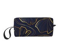 Linéaire Doré Dégradé avec Feuilles De Ginkgo Biloba, Trousse de Maquillage Trousse à cosmétiques Trousse de Toilette de Voyage Portable Pochette de Maquillage
