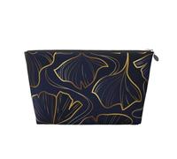 Linéaire Doré Dégradé avec Feuilles De Ginkgo Biloba, Trousse de Toilette Trousse de Maquillage Sac à cosmétiques Trousse de Toilette de Voyage Portable