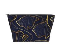 Linéaire Doré Dégradé avec Feuilles De Ginkgo Biloba, Trousse de Toilette Trousse de Maquillage Sac à cosmétiques Trousse de Toilette de Voyage Portable
