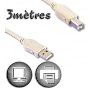 Lineaire PCUSB212E câble USB USB 2.0 3 m USB A USB B Beige