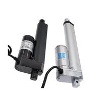 linear actuator 150mm 200mm 12V 24V stroke linear electronic starter 100/200/300/500/750/800/900/1100/1300/1500N IINKUEYK(12V 1200N 6mm s,Black 200mm)