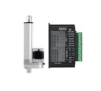 Linear Actuator With Nema17 Stepper electronic starter DC Linear Actuator Stepper electronic starter 50-500mm Stroke Aluminum alloy Push Rod MQXFCZUX(500N.m 10MM-S,50MM With Drive)