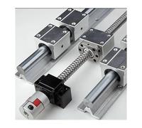 Linear Ball Screw SFU1605 1200mm 1400mm +linear Guide Rail SBR16+SBR16UU+Coupling 8 * 10+Nut Housing +BKBF12 for Cnc Part IINKUEYK(SBR16 SFU1605,450mm)