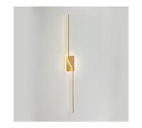 Linear Rod LED Dimmable Wall Light Minimalistic Modern Wall Sconce Acrylic Shade Lighting Fixture for Bathroom Vanity Wall Lamp Entryway Lobby Living Room Hallway (Color : Gold, Size : D23.6IN)