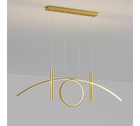 Linear Strip LED Pendant Lights LED 30W Chandelier Kitchen Island Dimmable Hanging Light Fixture Black/Gold