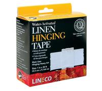 Lineco 378789 Ruban adhésif à charnière en lin Blanc 2,5 cm x 9,5 m