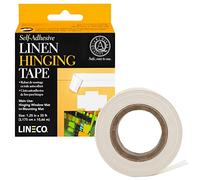 Self-Adhesive Linen Hinging Tape-White 1.25" X35'