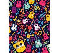 Lined Notebook: College Ruled Paper with Vibrant Musical Instrument and Note Pattern - 100 Pages Premium Quality 8.5x11: Creative Writing Journal for Music Enthusiasts and Creative Expression