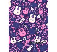 Lined Notebook: College Ruled Paper with Vibrant Musical Instruments Pattern - 100 Pages Premium Quality 8.5x11: Inspiring Journal for Musicians, Students, and Creative Expression