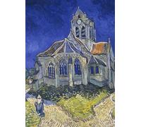 LINED NOTEBOOK - VAN GOGH - A4 FORMAT: The Church in Auvers-sur-Oise, 80 Pages, Matte and Flexible Cover, Ideal for school, everyday use or as a personal journal. Cover with a painting