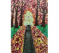 Lined Writing Notepad - 72 Pages, 7” x 9”: Suitable for kids and adults. Cover is an original wet paint by a budding young artist.