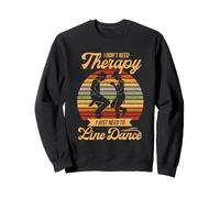 Linedance Thérapie Danse Cowboy Cowgirl Rétro Cadeau Sweatshirt