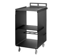 LINEE Recanati Complementi - Chariot de cuisine Marseille en PMMA satiné, 62 x 46 x 87 cm - Avec roues et porte-bouteilles, design moderne et fonctionnel - Fabriqué en Italie (Gris Satiné)