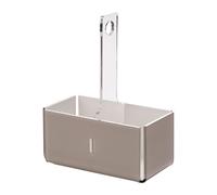 LINEE Recanati MediterRANEA Porte-gobelets double en PMMA 18 x 10 x 23 cm - Support décoratif de table moderne - Fabriqué en Italie (Transparent/Blanc)