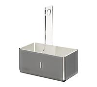 LINEE Recanati MediterRANEA Porte-gobelets double en PMMA 18 x 10 x 23 cm - Support décoratif de table moderne - Fabriqué en Italie (gris transparent/blanc)