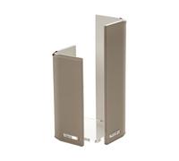 LINEE Recanati MediterRANEA Porte-gobelets simple en PMMA 10 x 10 x 20 cm - Support moderne de table pour verres - Fabriqué en Italie (Transparent/Blanc)