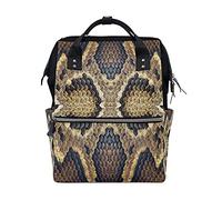 Linee Simmetriche In Pelle Di Serpente Sac à Langer Sac à Dos Grande Capacité Multifonction Sac à Couches pour Voyage Maman Femme Papa
