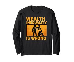 L'inégalité des richesses est Une Erreur (Graphique Jaune) Manche Longue