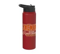 Lineman Because Quarterbacks Need Heroes Too Football Stainless Steel Insulated Water Bottle