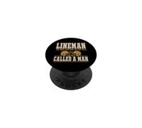 Lineman The Only Position Called A Man Football Player PopSockets PopGrip Adhésif