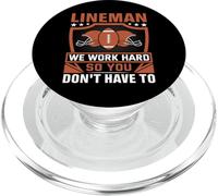 Lineman We Work So Hard So You Don't - American Football PopSockets PopGrip pour MagSafe