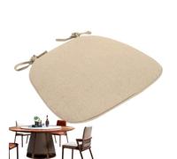 Linen Chair Pad - Curved Upholstered Cushion, Comfortable Foam Filling, Durable Fabric, Easy Clean Feature | Elegant Seating Accessory For Dining Rooms Restaurants Ceremonial Arrangements Hous