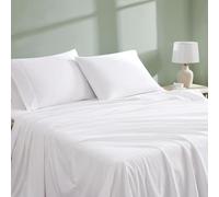 Linen Closet Parure de lit 4 pièces en Coton Bio Blanc Arctique