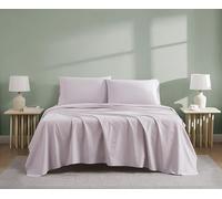 Linen Closet Parure de lit 4 pièces en Coton Bio Lavande pour Grand lit