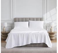 Linen Closet Parure de lit 4 pièces en Coton égyptien de 1000 Fils au Pouce carré, Grand lit, Blanc Arctique