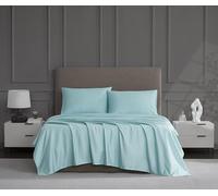 Linen Closet Parure de lit 4 pièces en Coton pour très Grand lit Aqua