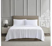 Linen Closet Parure de lit 4 pièces en Percale de Coton Blanc Arctique