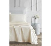 Linen Closet Parure de lit 4 pièces en Percale Ivoire pour très Grand lit