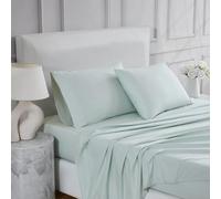 Linen Closet Parure de lit 4 pièces en Percale Vert d'eau pour très Grand lit