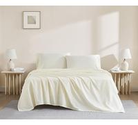 Linen Closet Parure de lit en Coton Bio pour lit Simple XL Ivoire