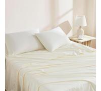 Linen Closet Parure de lit Queen Size en Coton Bio Frais Ivoire