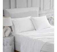 Linen Closet Ultimate Parure de lit 4 pièces en Percale Blanc Arctique