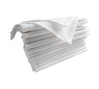 Linen Clubs Serviettes de table blanches carrées en 100 % fibres de coton 51 cm avec dentelle crochetéeArticles de luxe à un prix abordable, Coton, blanc, 20x20