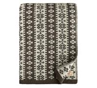 Linen & Cotton Couverture Maille/Tricotée Arctic Douce et Épaisse -100% Pure Laine de Nouvelle-Zélande, Gris Foncé (130 x 180cm) Plaid Tricoté/Jeté de Canapé/Couvre Lit/Blanket pour Sofa Été Hiver