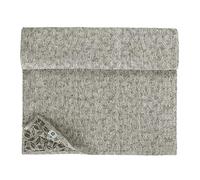 Linen & Cotton Jacquard Damassé Chemin de Table en Tissu Décoration de Table Courroie de Table Isla - 100% Lin, Noir Blanc (45 x 180 cm) Couverture de Table pour Home Maison de Salle à Manger Cuisine