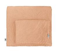 Linen & Cotton Set de Housse de Couette Extra Douce Alicia, 100% Lin Lavé - Corail (200 x 200cm - Double)