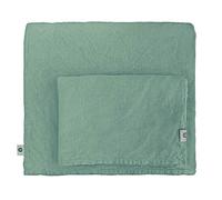 Linen & Cotton Set de Housse de Couette Extra Douce Alicia, 100% Lin Lavé - Vert Menthe (200 x 200cm - Double)