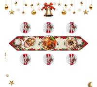 Linen Fabric - Seventy Two inch Length, Tablecloth Winter Party, Kitchen Farmhouse Decorating, Restaurant Office Outside Accessory, Indoor Dining Strip, Ideal for Home Entertaining Item.