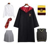 Linen Family Costume Cosplay Hermione Granger Gryffondor, cape, film, accessoire de fan, écharpe de cravate, déguisement de carnaval, Halloween, noir