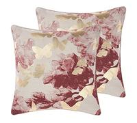 linen house Coussins remplis Polyester Floriane Twin Pack, Coton, Multi, 48 x 48cm